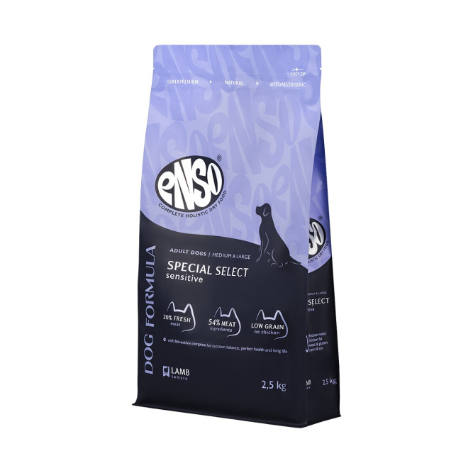 ENSO Dog Formula Special Select сухой корм для взрослых собак средних и крупных пород со свежим ягненком и добавлением томата - 2,5 кг