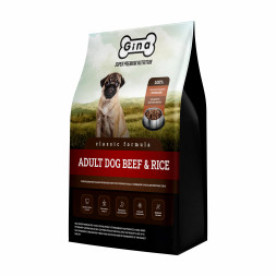 Gina Classic Dog Beef &amp; Rice сухой корм для собак с говядиной и рисом - 3 кг