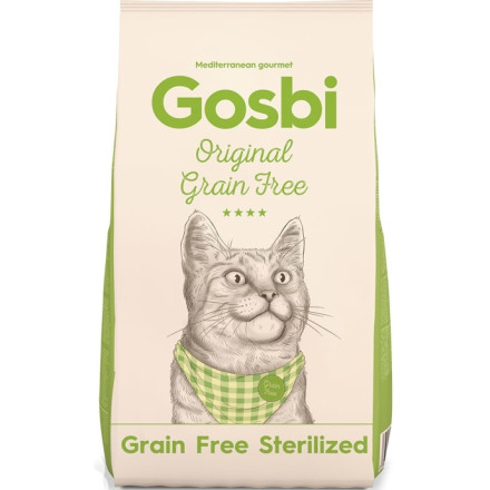 Gosbi Original Cat Grain Free Sterilized сухой беззерновой корм для стерилизованных кошек с курицей - 3 кг