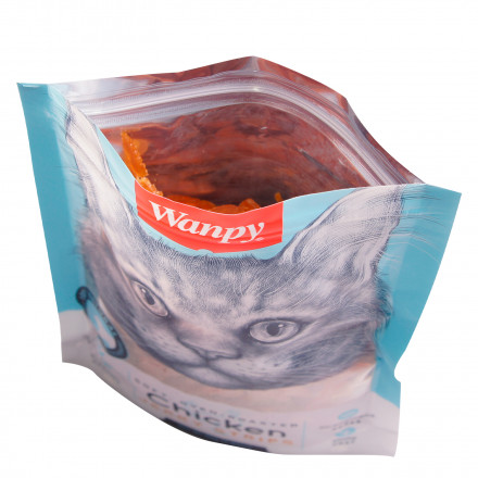 Лакомство Wanpy Cat для кошек «мягкая вяленая соломка» из курицы 80 г