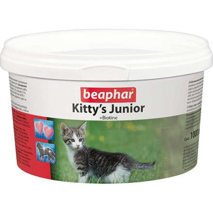 Лакомство Beaphar Kitty`s Junior для котят витаминизированное сердечки - 1000 таб