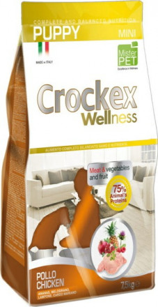 CROCKEX Wellness сухой корм для щенков мелких пород с курицей и рисом -  2 кг