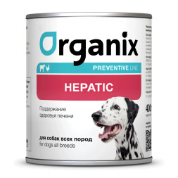 Organiх Preventive Line Hepatic диетические консервы для взрослых собак для поддержания здоровья печени с говядиной - 400 г х 6 шт