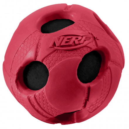 Игрушка для собак Nerf Мяч с отверстиями - 9 см