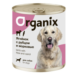 Organix консервы для собак с ягненком и рубцом и морковью - 750 г х 9 шт