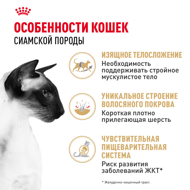 Royal Canin Siamese сухой корм для взрослых сиамских кошек - 400 г