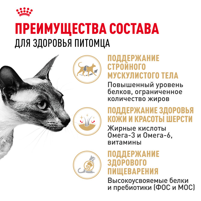 Royal Canin Siamese сухой корм для взрослых сиамских кошек - 400 г