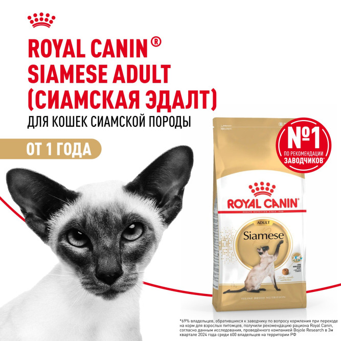 Royal Canin Siamese сухой корм для взрослых сиамских кошек - 400 г