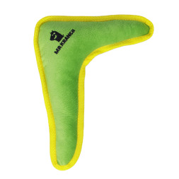 Mr.Kranch игрушка для собак мелких и средних пород Бумеранг с пищалкой, 22х19х4,5 см, зеленый