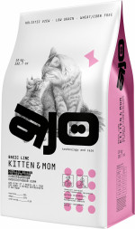 AJO Cat Kitten&Mom сухой корм для котят, беременных и кормящих кошек с индейкой - 10 кг