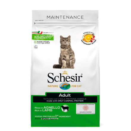 Schesir Cat Adult Lamb сухой корм для взрослых кошек с ягненком - 1,5 кг