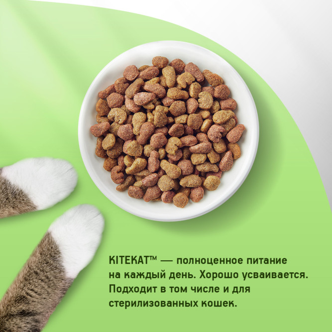 Kitekat Улов Рыбака сухой корм для взрослых кошек с рыбой - 1,9 кг