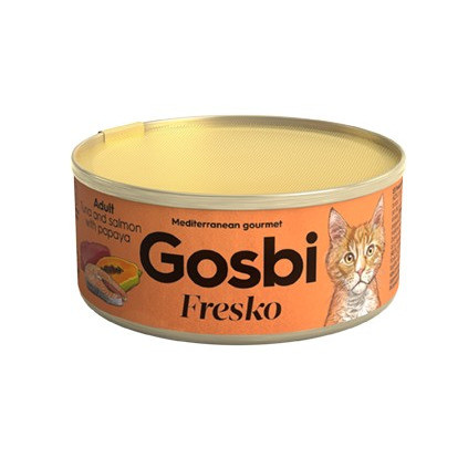 Gosbi Fresko влажный корм для взрослых кошек с тунцом, лососем и папайей - 70 г