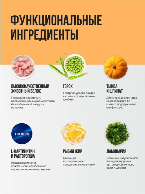 BOWL WOW сухой корм для взрослых кошек с чувствительным пищеварением с индейкой, курицей и тыквой - 4 кг