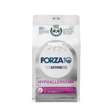 Forza10 Active Hypoallergenic сухой корм для взрослых кошек с проблемами пищевой непереносимости и аллергии с рыбой - 1,5 кг