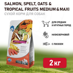 Farmina N&amp;D Dog Tropical Selection Salmon Adult Medium&amp;Maxi сухой корм для взрослых собак средних и крупных пород, с лососем - 2 кг