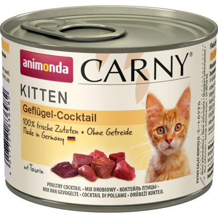 Animonda Carny Kitten влажный корм для котят коктейль из мяса птицы - 200 г (6 шт в уп)