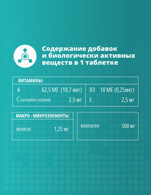 PetActive витаминно - минеральный комплекс "Коллаген" для взрослых кошек и собак всех пород - 100 таблеток