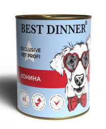 Best Dinner Exclusive Gastro Intestinal консервы для собак при проблемах пищеварения с кониной - 340 г х 6 шт