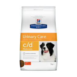 Сухой диетический корм для собак Hills Prescription Diet c/d Multicare Urinary Careпри профилактике мочекаменной болезни (мкб), с курицей -2 кг