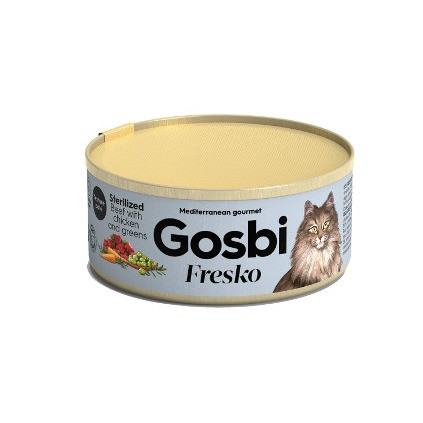 Gosbi Fresko влажный корм для стерилизованных кошек с говядиной и курицей - 70 г