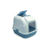 Изображение товара Imac Easy Cat туалет для кошек закрытый белый, пепельно-синий - 50х40х40 см.