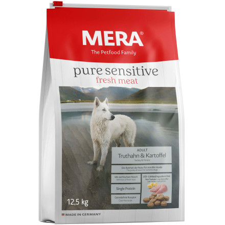 Mera Pure Sensitive Adult Truthahn &amp; Kartoffel сухой корм для взрослых собак с индейкой и картофелем - 12,5 кг