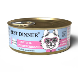 Best Dinner Exclusive Gastro Intestinal консервы для собак при проблемах пищеварения с телятиной и потрошками - 100 г х 12 шт