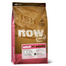 NOW Fresh Grain Free DF сухой беззерновой корм для собак с чувствительным пищеварением с форелью и лососем - 11,3 кг