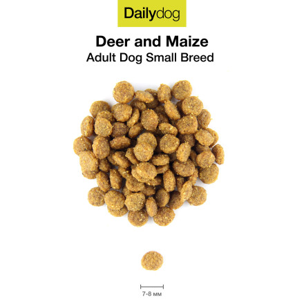 Сухой корм Dailydog Adult Small Breed Deer and Maize для взрослых собак мелких пород с олениной и кукурузой - 12 кг