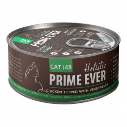 Prime Ever влажный корм для взрослых кошек с цыпленком и овощами в желе - 80 г х 24 шт
