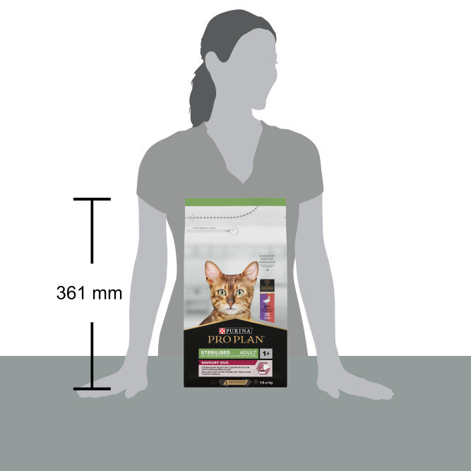 Pro Plan Cat Adult Sterilised сухой корм для стерилизованных кошек с уткой и печенью - 1,5 кг