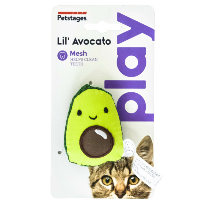 Petstages Dental игрушка для кошек "Авокадо" с кошачьей мятой, 8 см