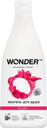 WONDER LAB экогель для душа, sky pink - 550 мл