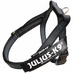 Julius-K9 шлейка для собак Color &amp; Gray Mini-Mini, 40-49 см / 4-7 кг, черная