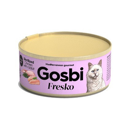 Gosbi Fresko влажный корм для стерилизованных кошек с курицей и кроликом - 70 г