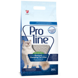Proline комкующийся наполнитель для кошачьих туалетов, гипоаллергенный, без запаха - 20 л (17 кг)