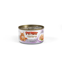 Petreet влажный корм для кошек повседневный с куриной грудкой с креветками - 70 г