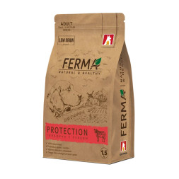 Зоогурман Ferma Protection сухой корм для взрослых собак мелких и средних пород, с говядиной и рубцом - 1,5 кг