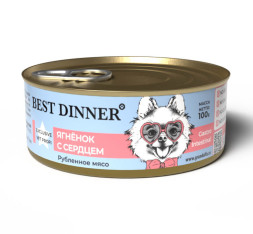Best Dinner Exclusive Gastro Intestinal консервы для собак при проблемах пищеварения с ягненком и сердцем - 100 г х 12 шт