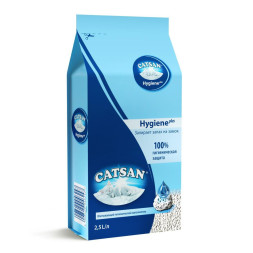 Catsan Hygiene Plus впитывающий наполнитель для кошачьего туалета 2,5 л