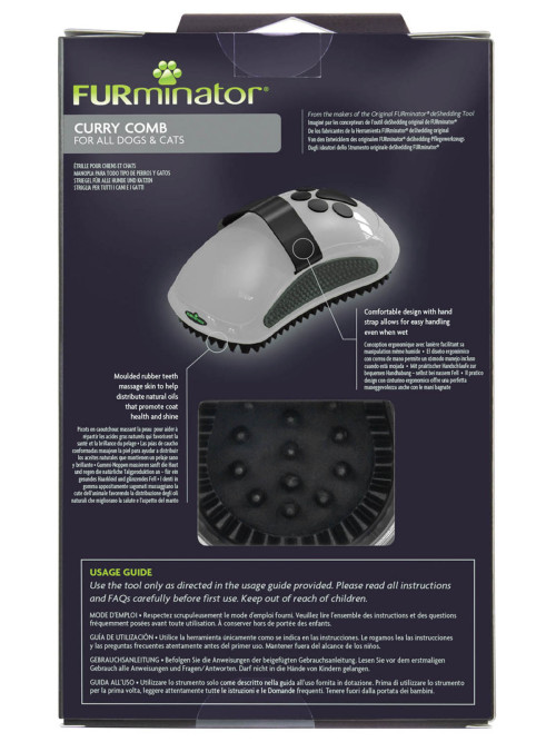 FURminator Curry Comb расческа резиновая, зубцы 5 мм