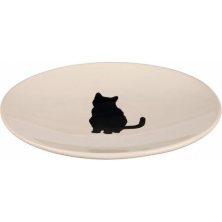 Миска Trixie Кошка для кошек керамическая 18х15 см белая