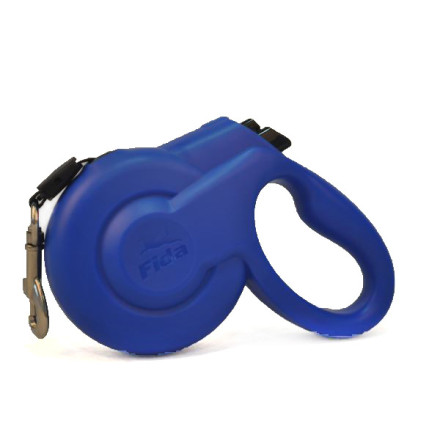 Fida Styleash Стильная рулетка 5 м с выдвижным шнуром для собак мелких пород до 15 кг голубая