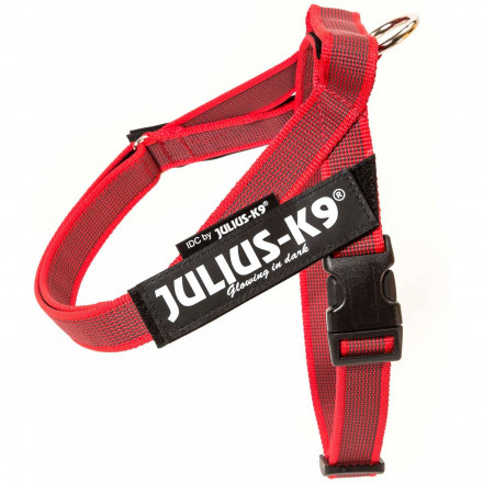 Julius-K9 шлейка для собак Color &amp; Gray Mini-Mini, 40-49 см / 4-7 кг, красная