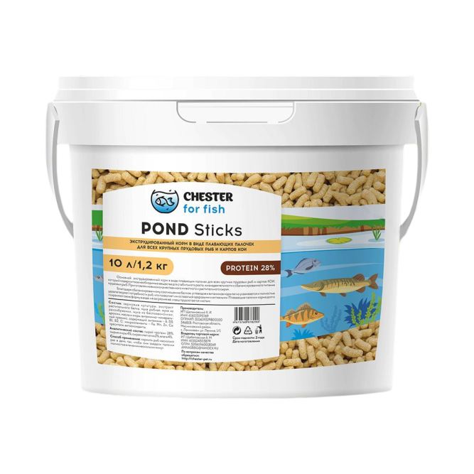 Chester Pond Sticks корм для прудовых рыб в палочках - 1,2 кг