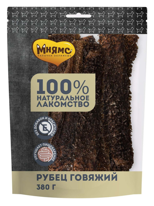 Мнямс лакомство для собак рубец говяжий - 380 г