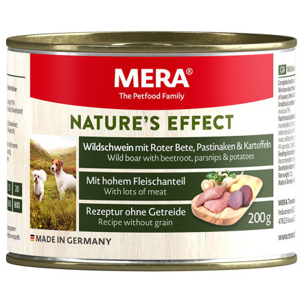 Mera Narures Effect Nassfutter консервы для собак кабан с свеклой, пастернаком и картофелем - 200 г