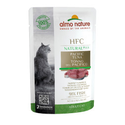 Almo Nature HFC Natural Plus (Alternative) Adult Cat Pacific Tuna паучи для взрослых кошек с тихоокеанским тунцом и 91% мяса - 55 г х 24 шт