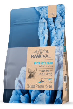 Rawival North Sea’s Finest сухой корм для щенков карликовых и малых пород с лососем и сельдью - 750 г